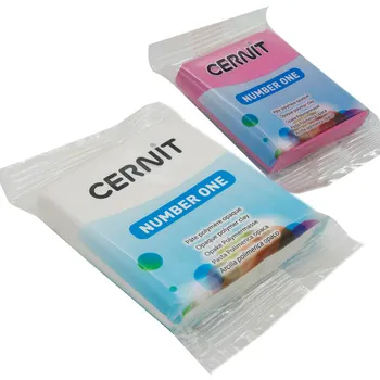 

A set of plastic polymer baked 'cernit № 1 '56-62 gr. 2 PCs (027 White/922 fuchsia)