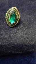 Kinel de lujo anillo para las mujeres aspecto Vintage AAA verde de cristal de la joyería de Boho de Color oro encanto étnico anillo de boda