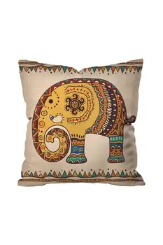 

Authentic Elephant Pattern Digital Cushion Cover Decorative Sofa Pillow Cover Case Car Home Decor Throw Pillowcase Cotton Linen