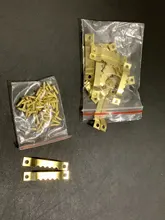 Colgador de marcos de diente de sierra para pared de fotos, dorado, plateado y negro, cuadro con imagen de espejo, ganchos de dientes de sierra con tornillos, 25 uds.