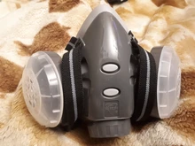 Mascarilla de seguridad para carpintero, protector para pulidora, a prueba de polvo y con 10 filtros nuevo, máscara respiratoria antipolvo con filtro dual