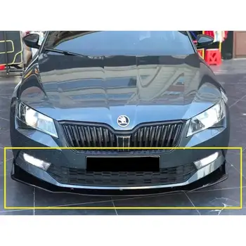 

For Skoda Superb Accessories Skoda Superb Front Bumper Attachment Piano Black 3pcs 2016 2017 2018 2019