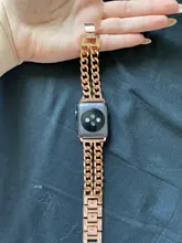 Correa de acero inoxidable para Apple Watch serie 5, 4, 3, 2, 38mm, 42mm, 40mm, 44mm, banda de Metal para iWatch 5, 4, 3, 2