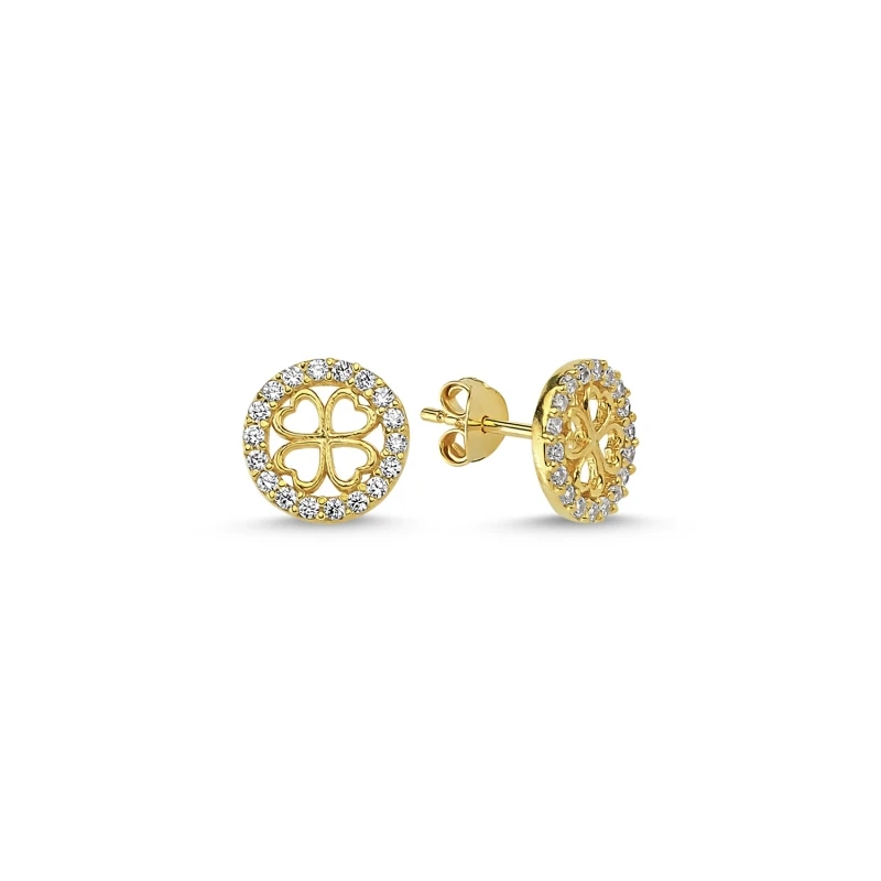 

Armagano Zircon Cubic Zirconia Clover Earrings
