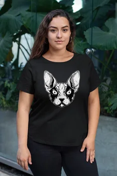 

Angemiel Wear Sifenks Black Women Cotton Large Size T-Shirt