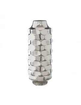 

VASE SILVER CERAMIC DECORATION 17X17X38 CM