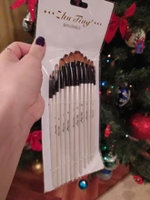 Pinceles para pintar con acuarela, accesorio de pelo, nailon, para manualidades, aprendizaje pintura al oleo, acrílica, suministros, juego de 12 unidades