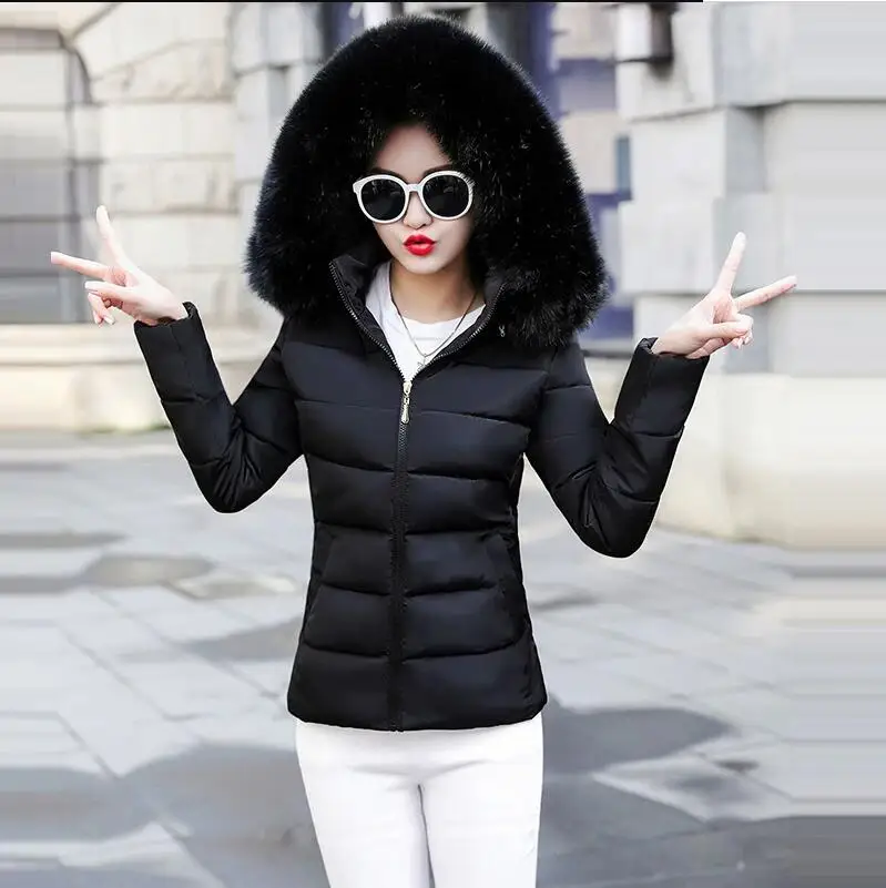 

Dugujunyi 2019New Arrival Slim Parkas New Plus size For Women's Cotton Down Parka With Hooded Coat Warm Winter Jacket Women