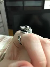 Anillos ajustables Kinitial para mujer, 1 Uds., color bronce antiguo, negro, cachorro de perro salchicha, Animal, 3D