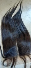 HAIR Closure Straight Middle-Part Peruvian Black-Color Lace Remy 8-18inch 4--1