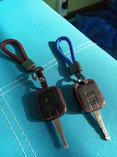 LLavero de cuero tejido a mano para coche, llavero de Metal desmontable con hebilla giratoria de 360 grados para hombre, regalo de alta calidad K393