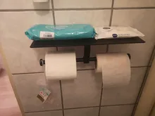 Toilet-Shelf Bathroom-Accessories Paint Double-Paper-Holder Aluminum-Material Phone-Rack