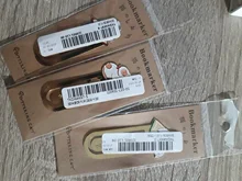 Libro de lectura de gatos bonitos, marcador de Metal chapado en oro, marcapáginas de dibujos animados de animales, regalo, papelería, carpeta, suministros escolares, 1 ud.