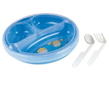 

Thermal kettle with spoon and fork canpol Colourful Animals art. 9/216, 9 + months, color blue