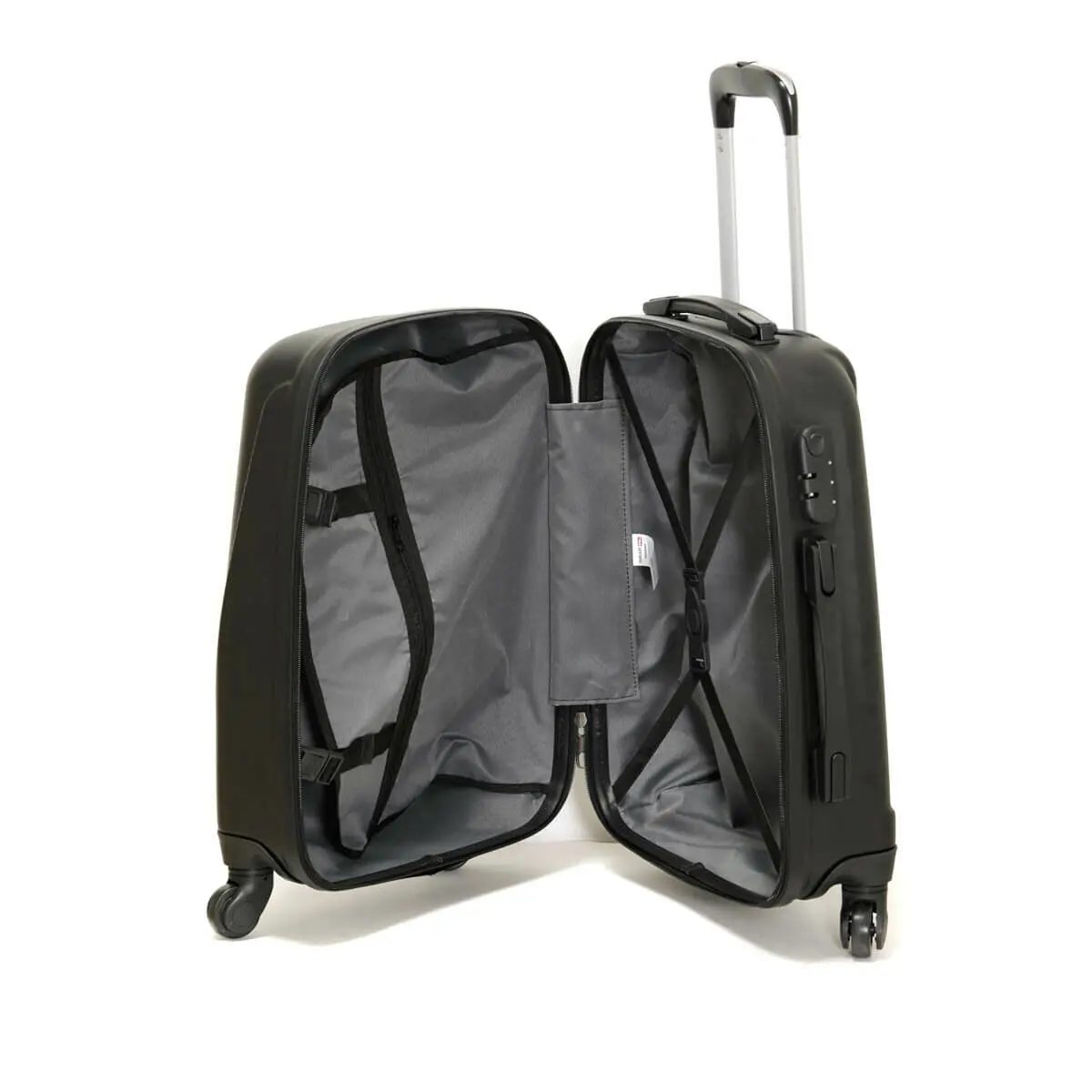FLO U KMR 6101-K Black Unisex Small Suitcases Travel Soft
