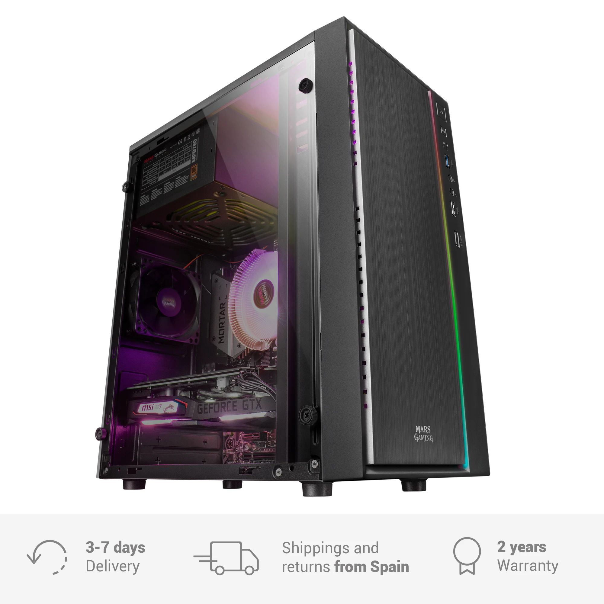 Компьютерная коробка Mars Gaming MCM компьютерная игровая MicroATX компактная блок игровых
