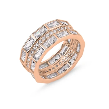 

Silver 925 Sterling Baget Zircon Cubic Zirconia Tamtur Ring