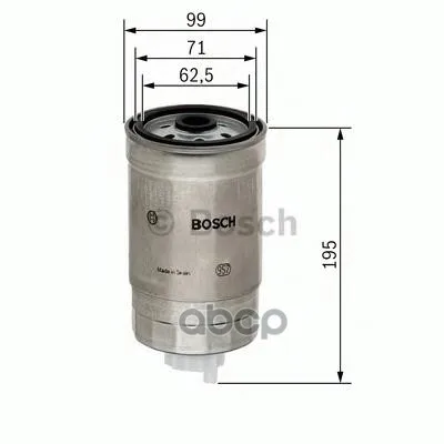 Фильтр Топливный Iveco: Eurostar 93-02, Eurotech Mp 92-, Eurotrakker 93-04 Bosch арт. 1457434402