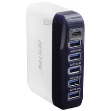Зарядное устройство Bestek Multi-port USB charger MRU060C 6 портов(Белый