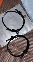 Pulsera de imán para calor para parejas, Brazalete ajustable hecho a mano, a juego, de amor infinito, color rojo de la suerte, regalo, 2021