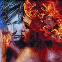 Алмазная мозаика APK 18104 Огонь любви 40*50 Эксклюзив