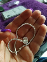 Pulsera de cadena plata de primera ley con cuenta para mujer, brazalete con abalorio, plata esterlina 925, con logotipo S925, hecho a mano