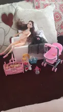 Cuna de combinación para madre e hijo de Barbies para mujeres embarazadas, silla colgante pequeña de 11,5 pulgadas, acceso de juguete de plástico, novedad de 2020