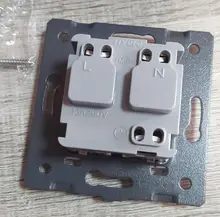 Livolo – Enchufe de pared de plástico blanco. VL-C7-C1EU-11, Toma de corriente estándar europeo, DIY