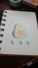 Mini bobina de bloc de notas portátil para escuela y oficina, libro de ejercicios, suministros de aguacate Adorable, A7