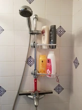 Shelf Organizer Rack-Holder Shampoo Soap Shower-Storage Aluminum-Basket for with Hooks