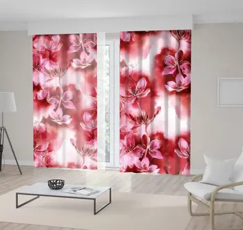 

Curtain Cherry Blooms Sakura Blossom Springtime Japanese Nature Romantic Art Printed Pink White