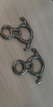 Bocina de descenso para escalada en roca, 8 anillos de descenso, ocho anillos con engranaje de rappel de oreja curvada, equipo de dispositivo Belay, 50NG