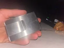 Portatarjetas de identificación para hombre, billetera de doble cara, clip delgado para dinero, billetera de dólar en efectivo, soporte para billetes de acero inoxidable