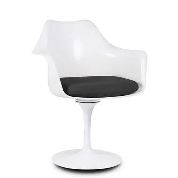 

Armchair TULLE NEW, white, cushion similpiel Black