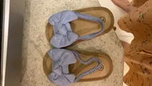 Sandalias para bebé con nudo de lazo para niñas, zapatos de princesa infantiles antideslizantes de suela blanda para primeros pasos, verano, 2020