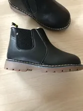 Botas cortas para la lluvia para niño y niña, zapatos grandes, botas cortas de cuero inglés