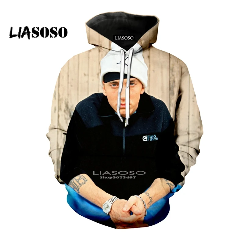 LIASOSO/ дизайн, модные толстовки Harajuku с 3D принтом, пуловер Eminem Vs 2PAC, спортивный костюм с капюшоном в стиле хип-хоп, Повседневная Толстовка - Цвет: Фуксия