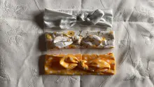 3 unids/lote Nylon sólido bebé diadema arco diademas para niños lindos indio turbante anudado de conejo de algodón Niños Accesorios para el pelo