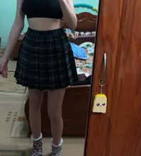 Minifaldas Harajuku de estilo coreano para mujer, faldas Kawaii a la moda, de cintura alta, falda escocesa plisada