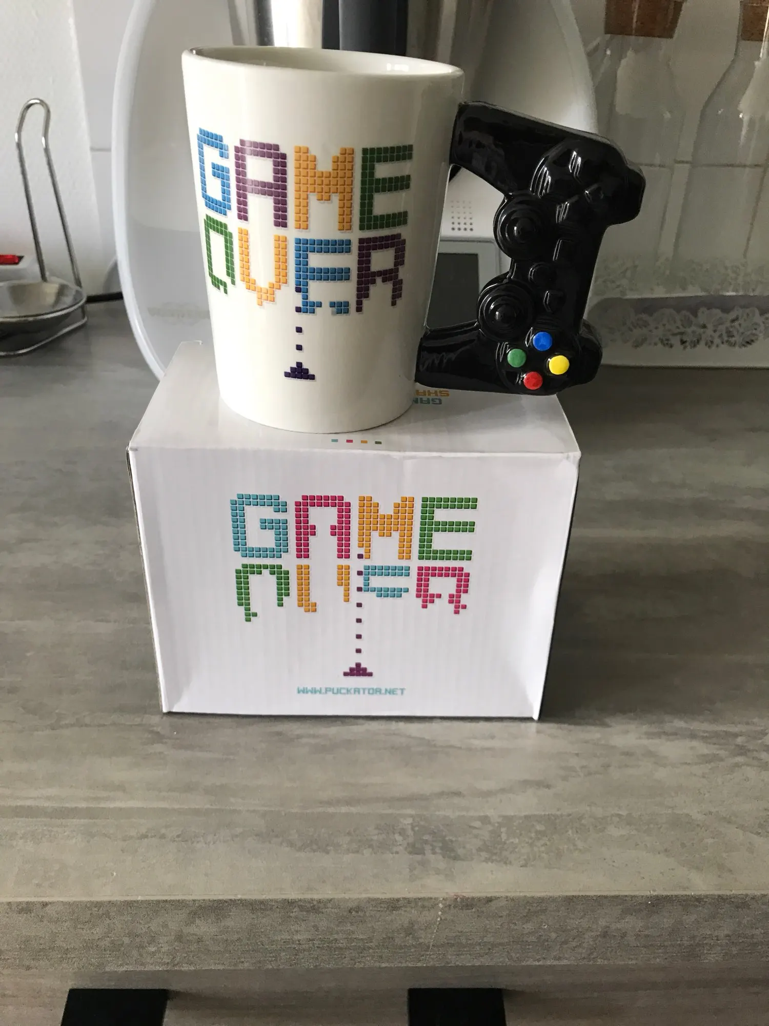 Game Over Mug Controller Handle Novelty Tea Coffee Cup Mug 3D