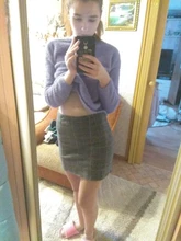Shorts Skirts Plaid Mini Faldas A-Line Office-Work Vintage High-Waist Women Ladies Wool