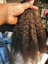 Microlinks-extensiones de cabello brasileño Afro para mujeres negras, cabello virgen 100%, con punta recta, a granel, EverBeauty