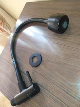 Grifo mezclador de cocina de acero inoxidable, negro, Solo Frío, un solo orificio, Torneira