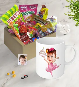 

Personalized Baby Birthday Caricature Of Nostalgic Lezzetler Mug Seti-3 Fun Funny Old Times Childhood Custom design