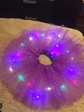 LED brillante luz niños niñas faldas Tutu de princesa niños boda fiesta de baile minifalda traje cosplay led ropa