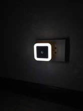 Led-Night-Light Corridor-Lamp Eu-Us-Plug Bedroom Wireless-Sensor Mini for Baby Square
