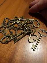 4 piezas de llave de bronce antiguo de 4 piezas de aleación de Metal de Color 46mm accesorios de bricolaje