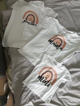 Camisetas a juego de arcoíris para mamá y yo, ropa a la moda para Familia, ropa de arcoíris para abuela y Mini camiseta, trajes bonitos de aspecto familiar, 1 ud.