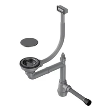 Арматура для моек Omoikiri WK-1C-GM(Нержавеющая сталь, диаметр сливной решетки 89 мм, диаметр соединения 25 мм