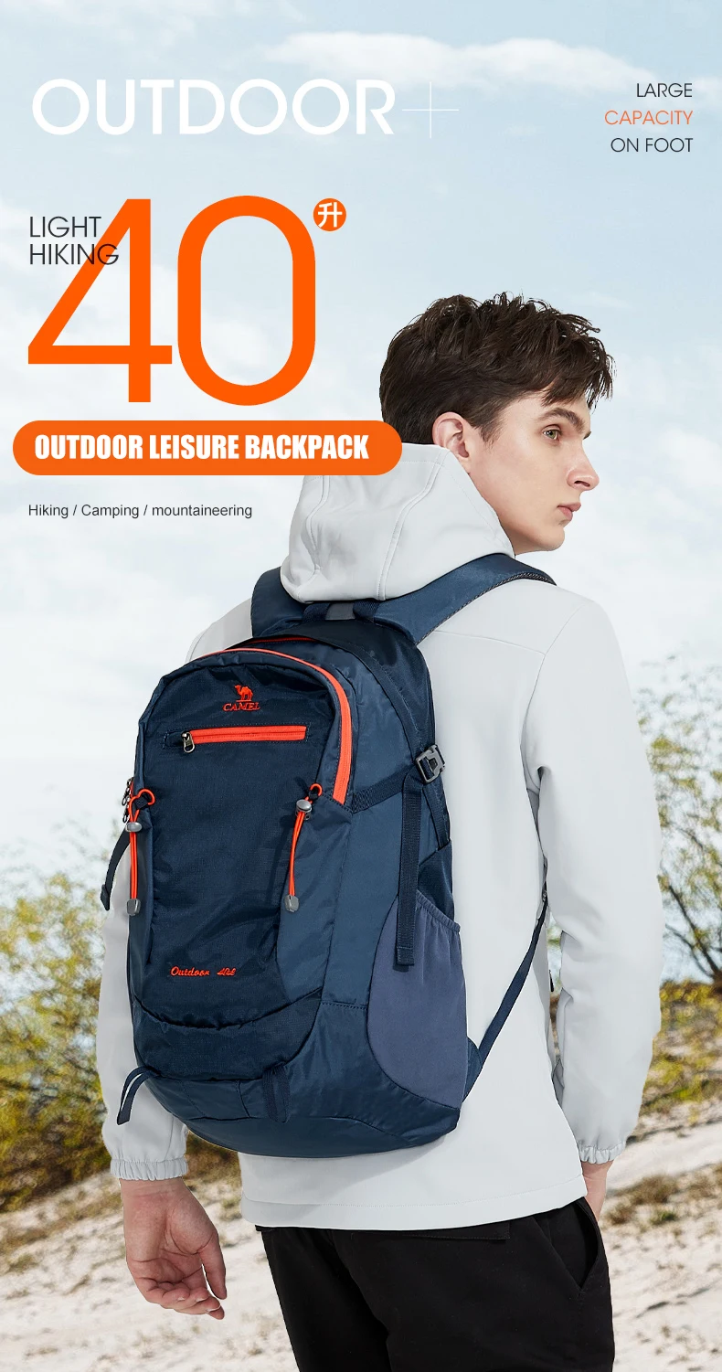 Description Picture 2 of itemGOLDEN CAMEL Waterproof 40L Men's Backpacks Sport Travel Climbing Camping Bag for Men Women Tactical Backpack Hiking Outdoor